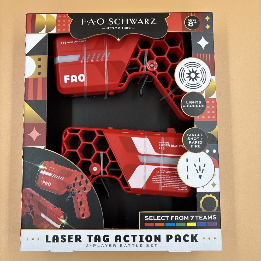 Brand New FAO Schwarz Laser Tag Action Pack 2-Player Battle Set